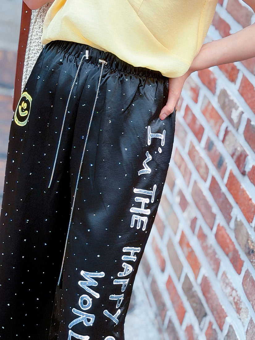 Hand Paint Hotfix Pants (2 Colours)
