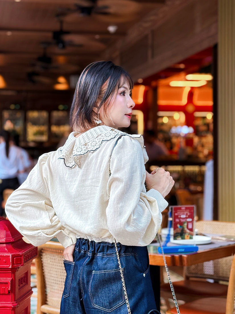 Crochet Collar Blouse