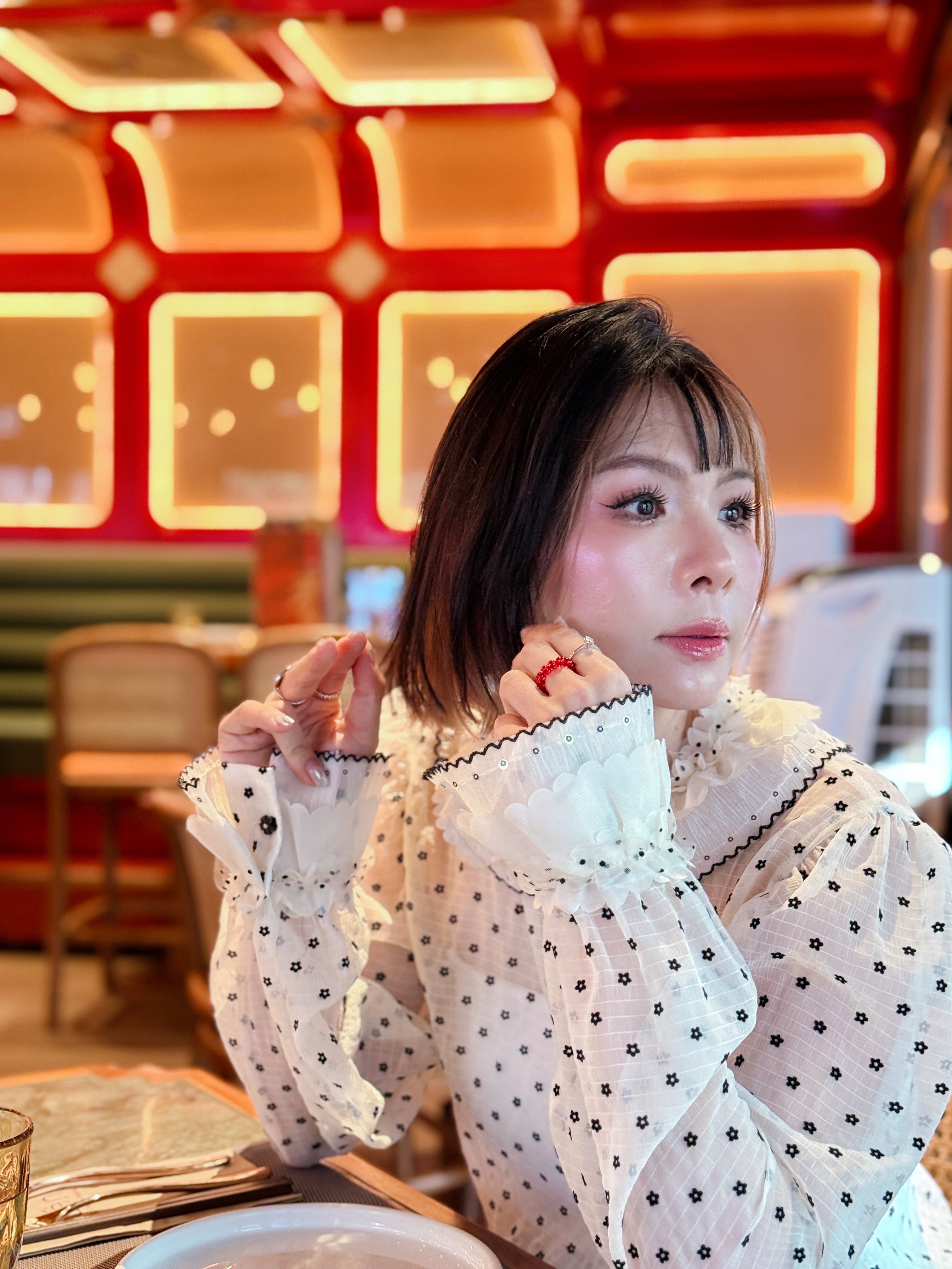 Sheer Floral Flocking Print Top