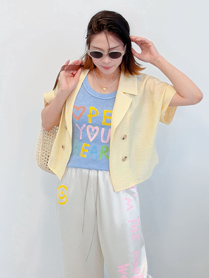 'Open Your Heart' Rib Tank Top (3 Colours)