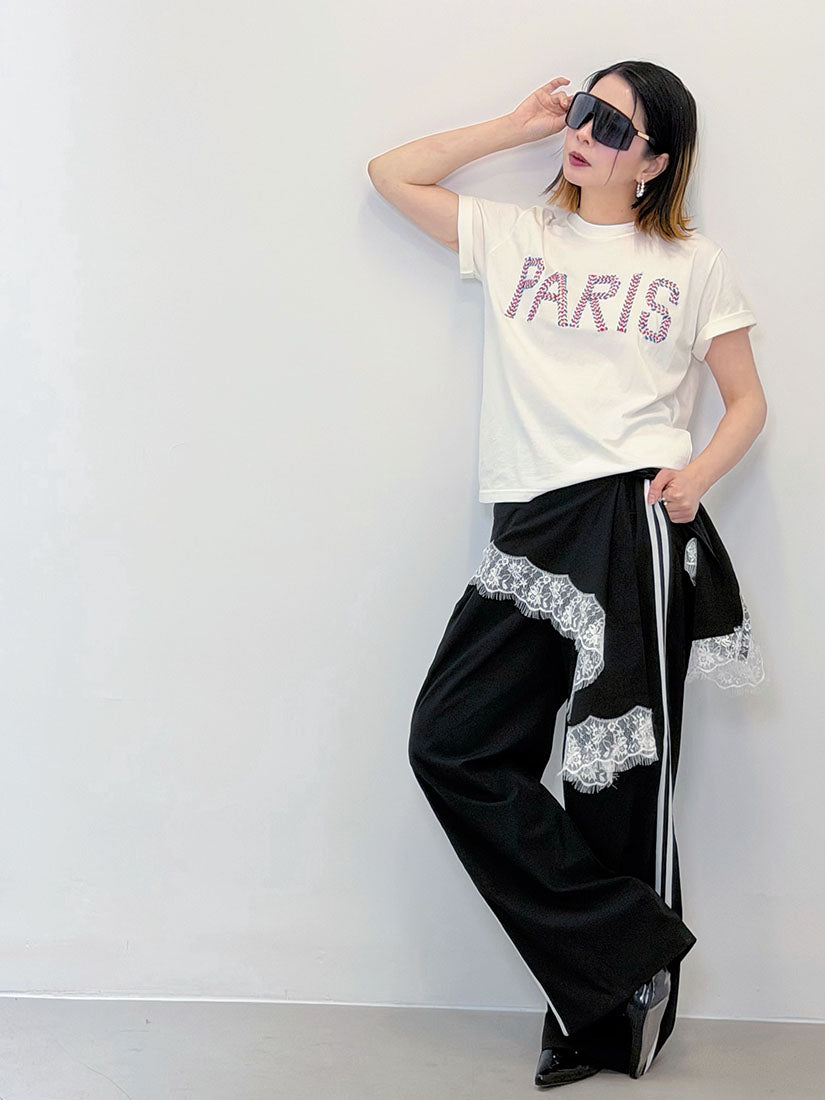 'Paris' Rope Embroidered Tee (4 Colours)