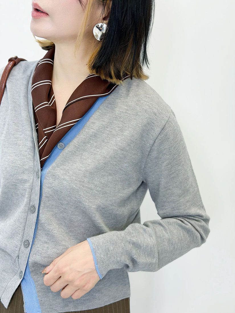 Contrast Placket Cardigan (3 Colours)