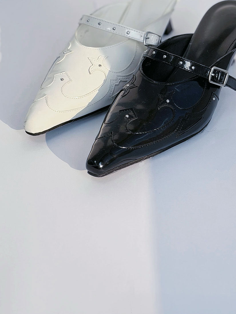 Gothic Patent Leather Mules (2 Colours)