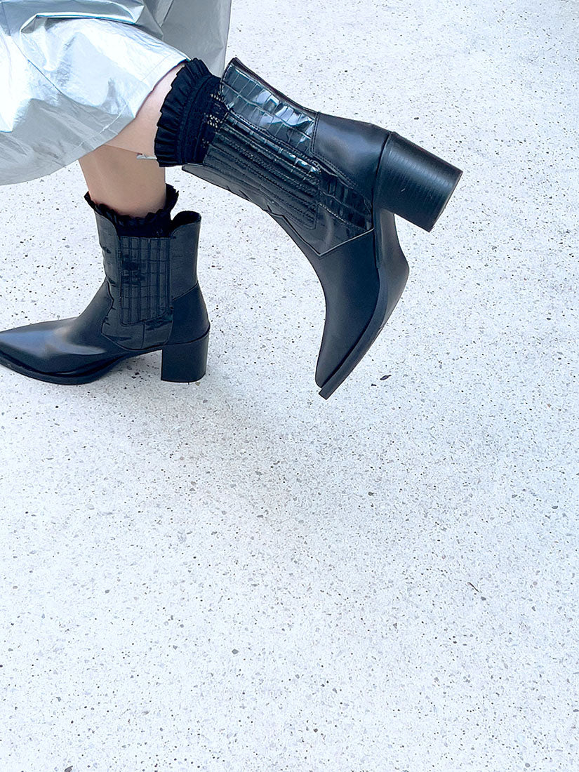 Faux Leather Ankle Boots (Display Sale)