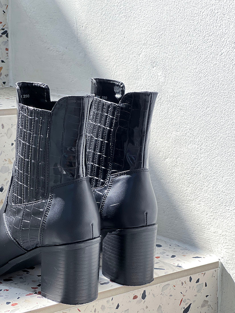 Faux Leather Ankle Boots (Display Sale)