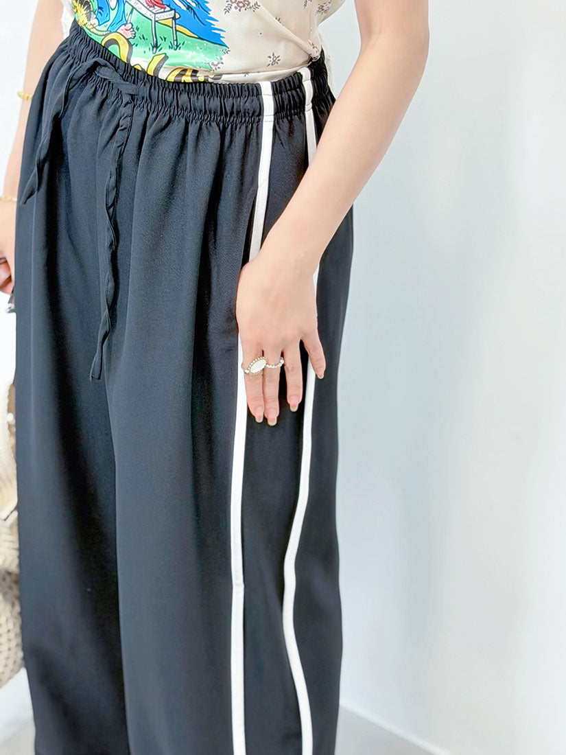 Contrast Piping Side Seam Pants (3 Colours)
