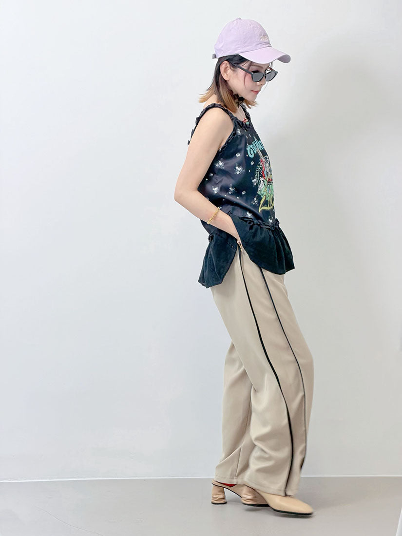 Contrast Piping Side Seam Pants (3 Colours)