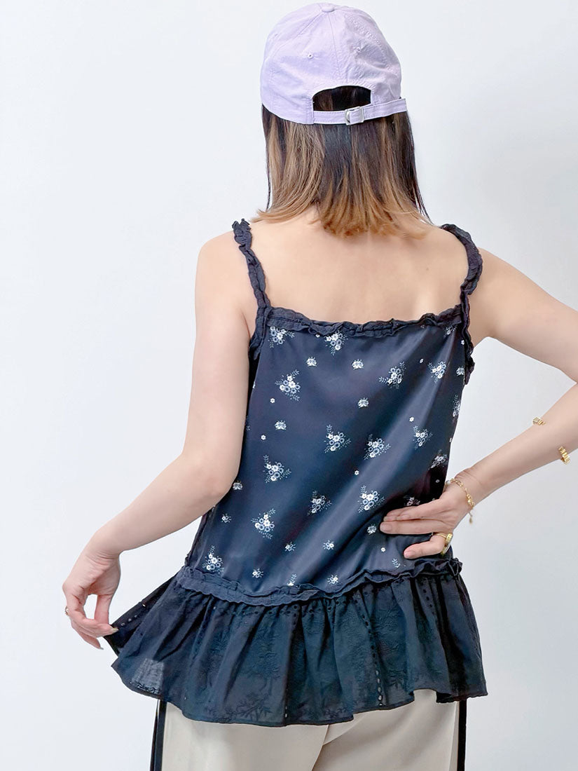 'G Day Mate' Ruffle Hem Cami Top (2 Colours)
