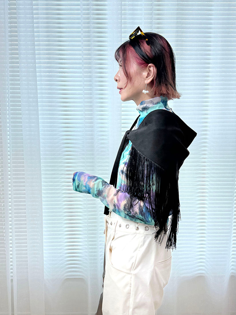 Tassels Fringe Suede Belt / Scarf
