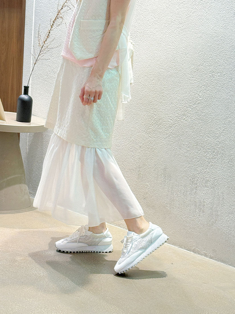 Lace Trim Trainers (Display Sale)