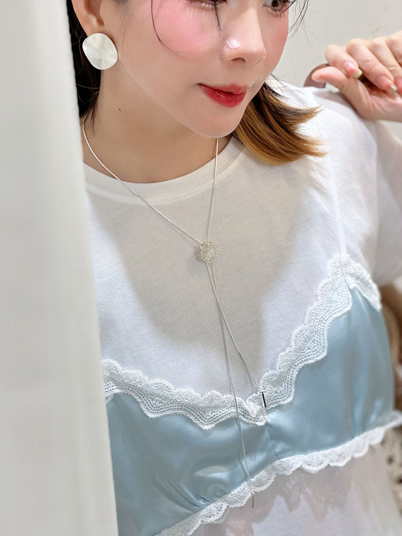 Lace Bra Top Cover Up Tee (2 Colours)