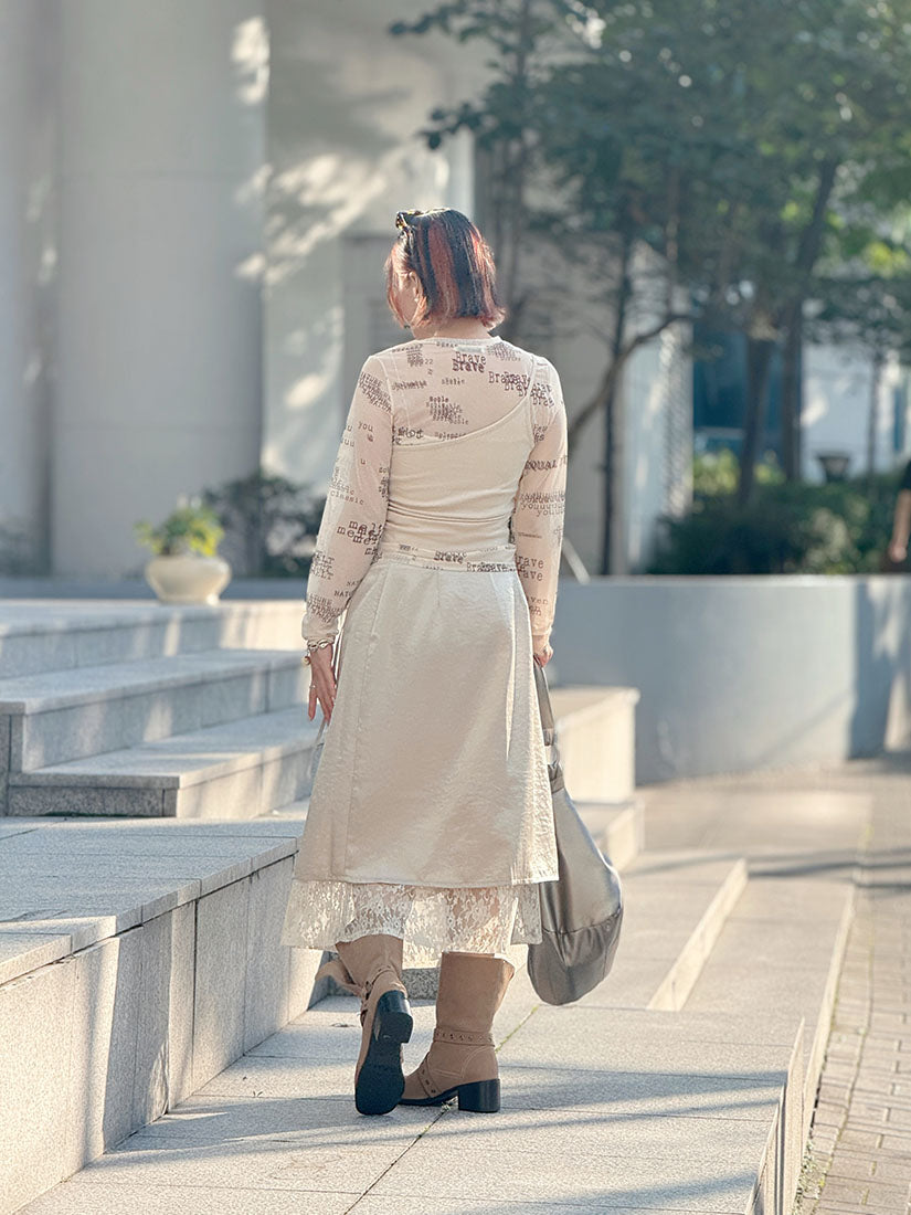 Lace Layered Two Ways Wrap Skirt (2 Colours)