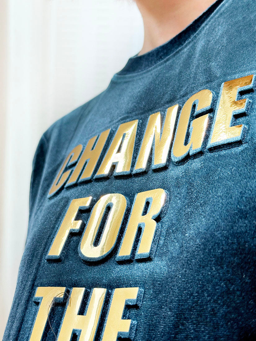 'Change For The Better' Velvet Tee (2 Colours)