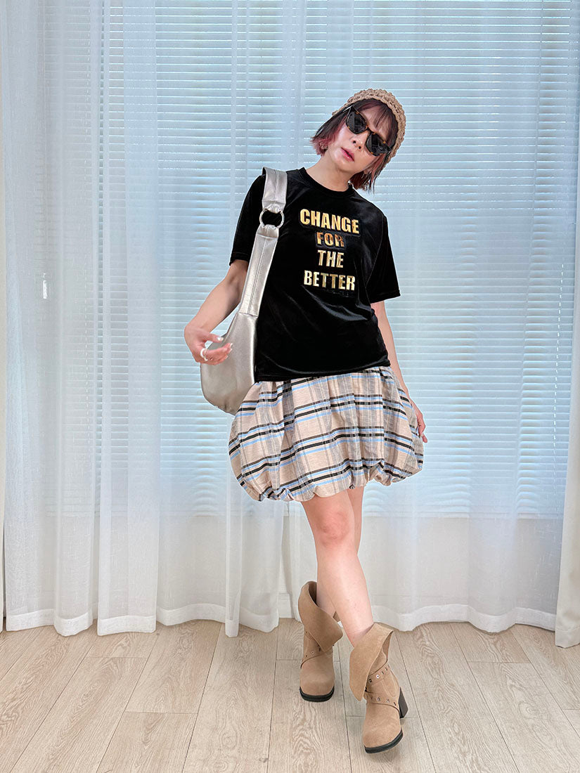 'Change For The Better' Velvet Tee (2 Colours)