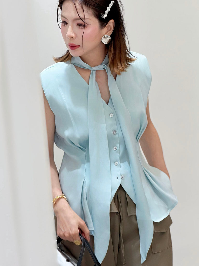 Scarf V Neck Waistcoat (2 Colours)