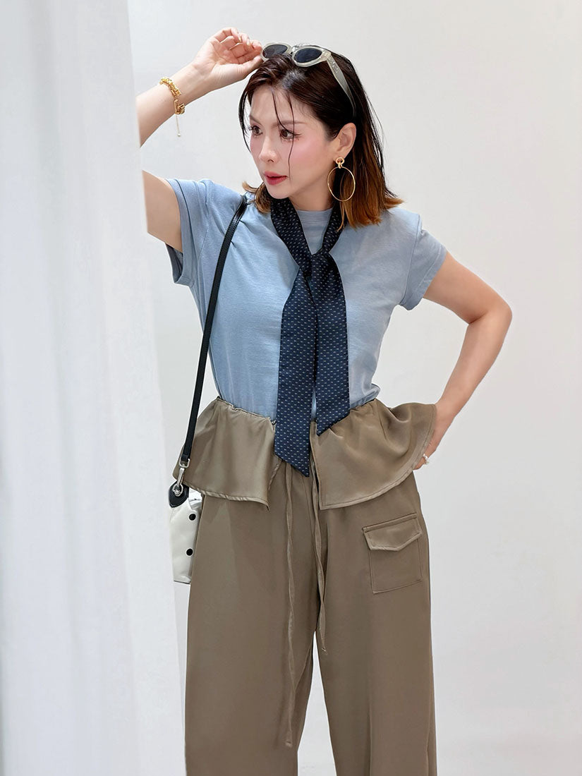 Ruffle Layered Waist Pants (3 Colours)
