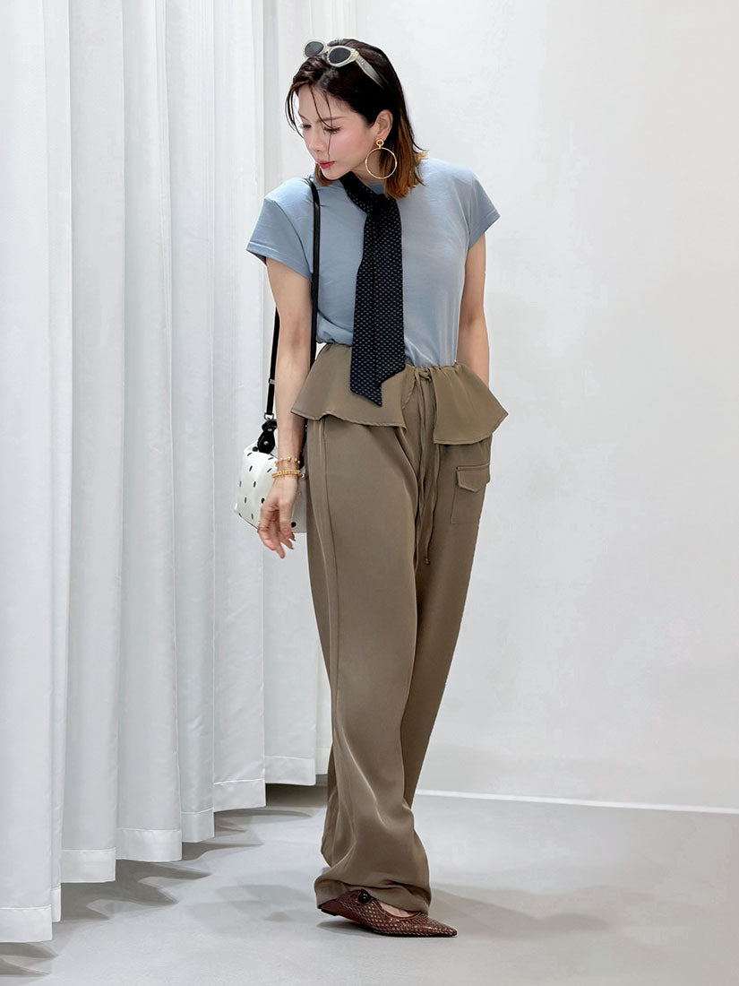 Ruffle Layered Waist Pants (3 Colours)
