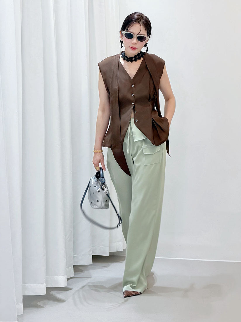 Ruffle Layered Waist Pants (3 Colours)