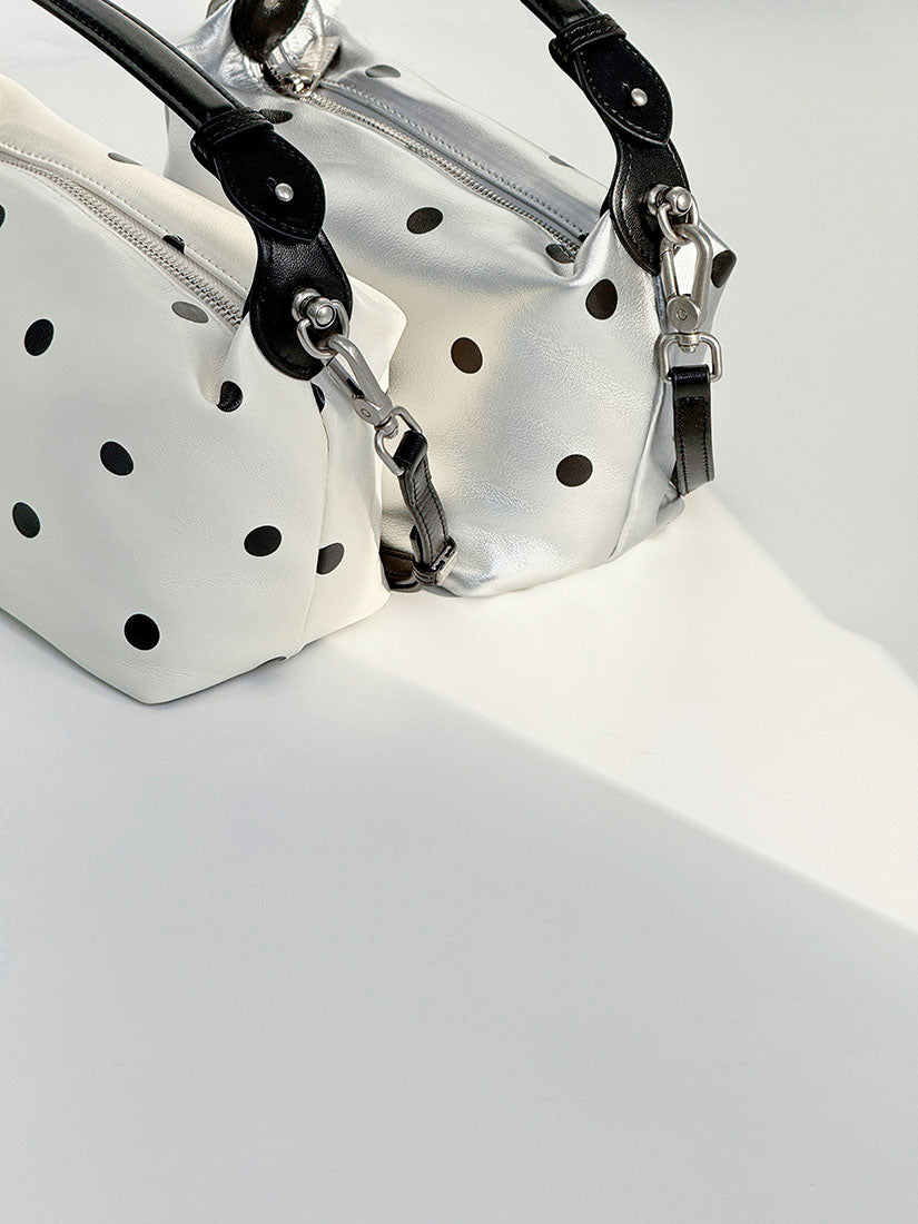 Leather Polka Dot Shoulder Bag (2 Colours)