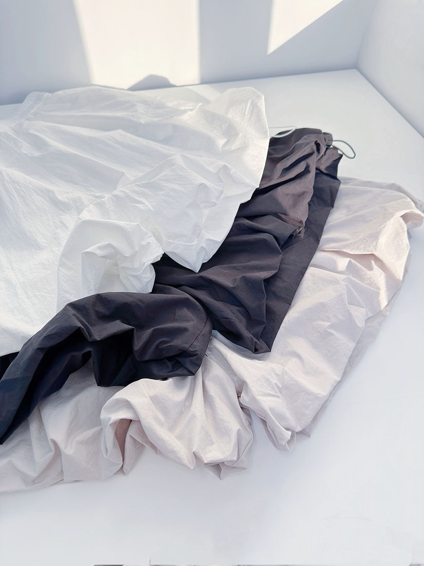 Drawstring Hem Balloon Skort (3 Colours)