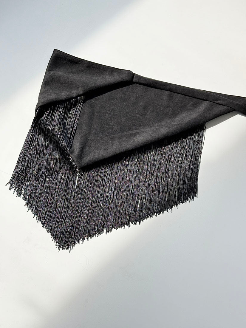 Tassels Fringe Suede Belt / Scarf