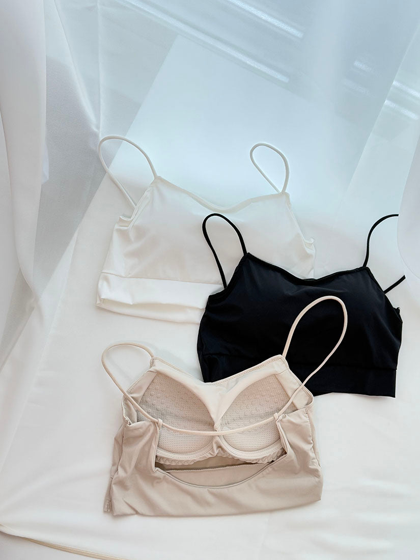 Deep U Back Bra Crop Top (3 Colours)