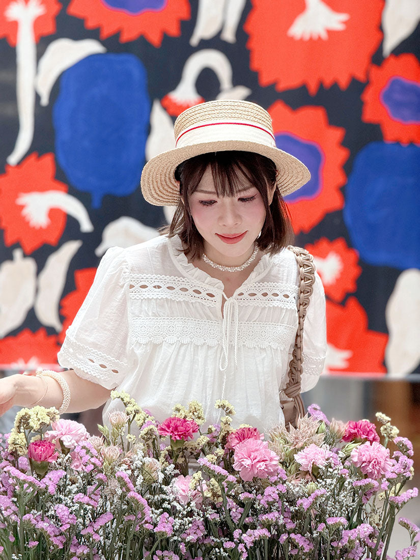 3D Floral Straw Hat
