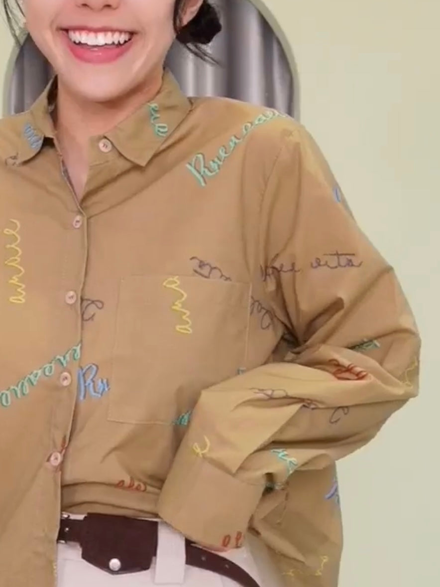 Text Printed Shirt (2 Colours)