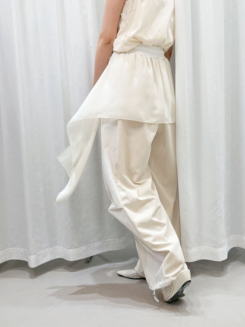 Chiffon Drape Patch Pants (2 Colours)