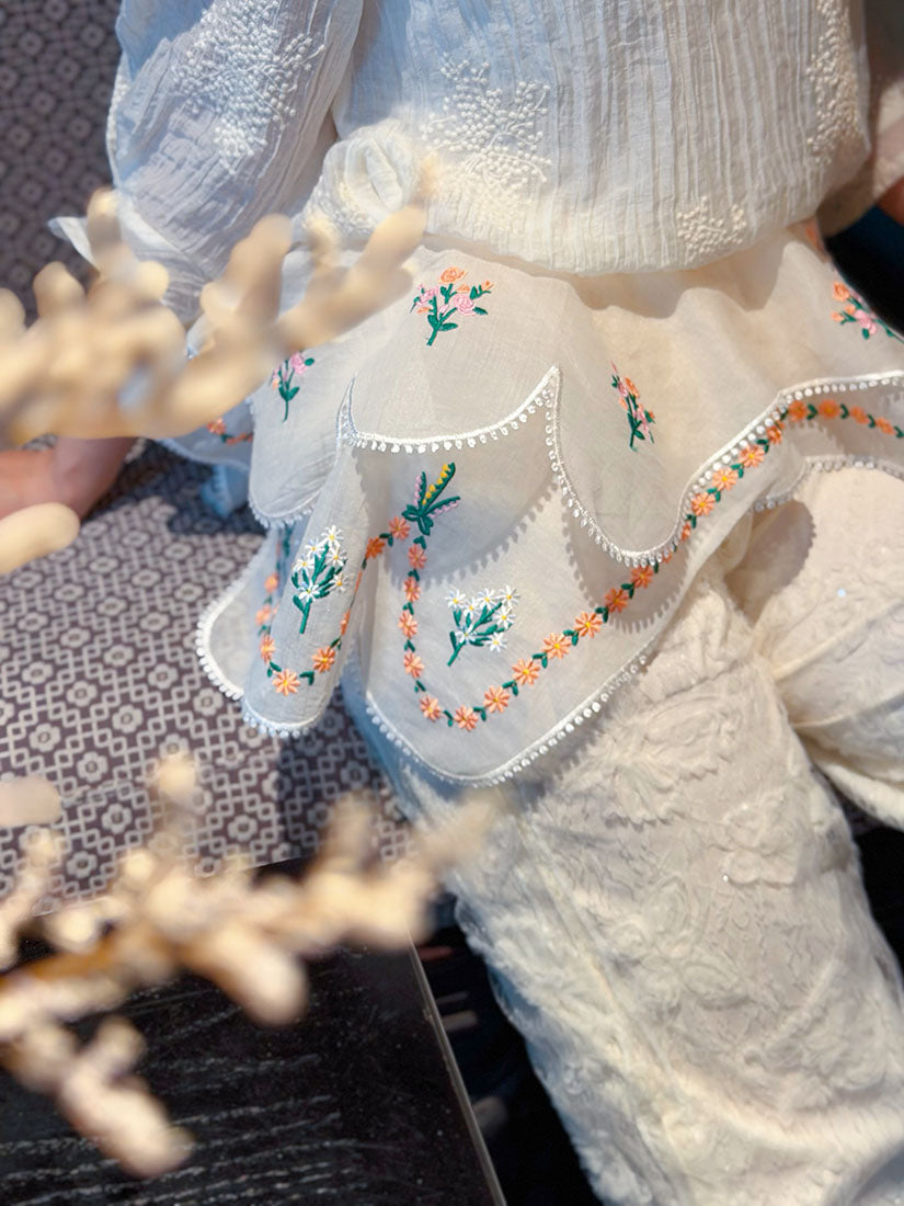 Embroidered Floral Scarf/Belt