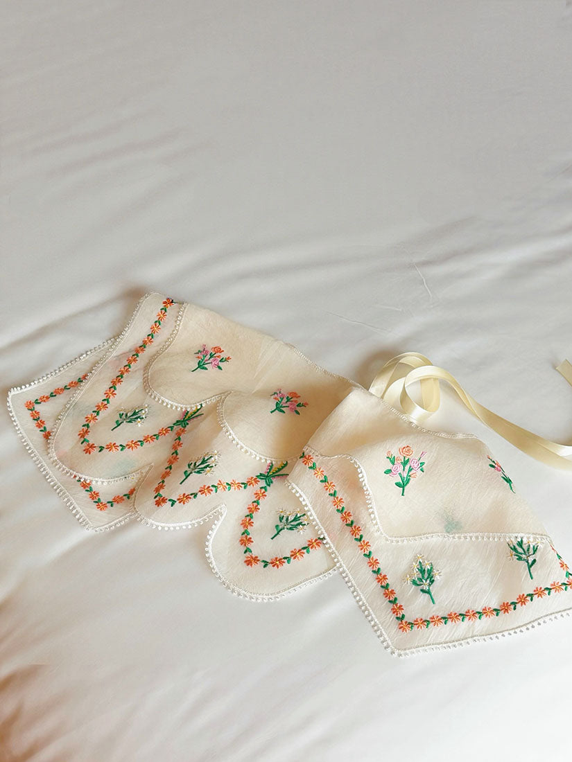 Embroidered Floral Scarf/Belt