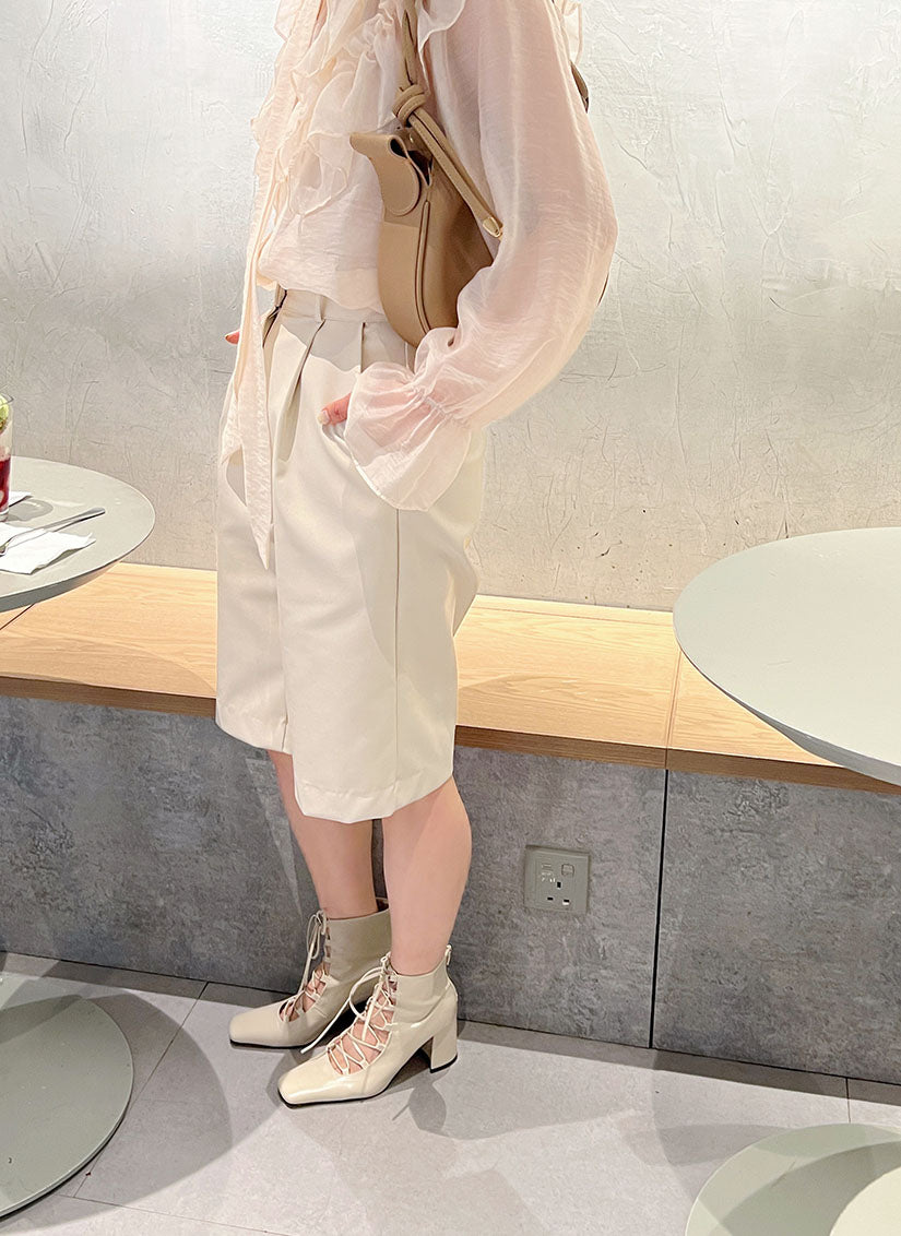 Faux Leather Bermuda Shorts (2 Colours)