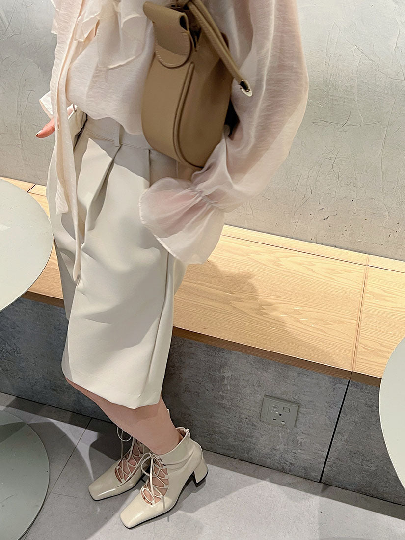 Faux Leather Bermuda Shorts (2 Colours)