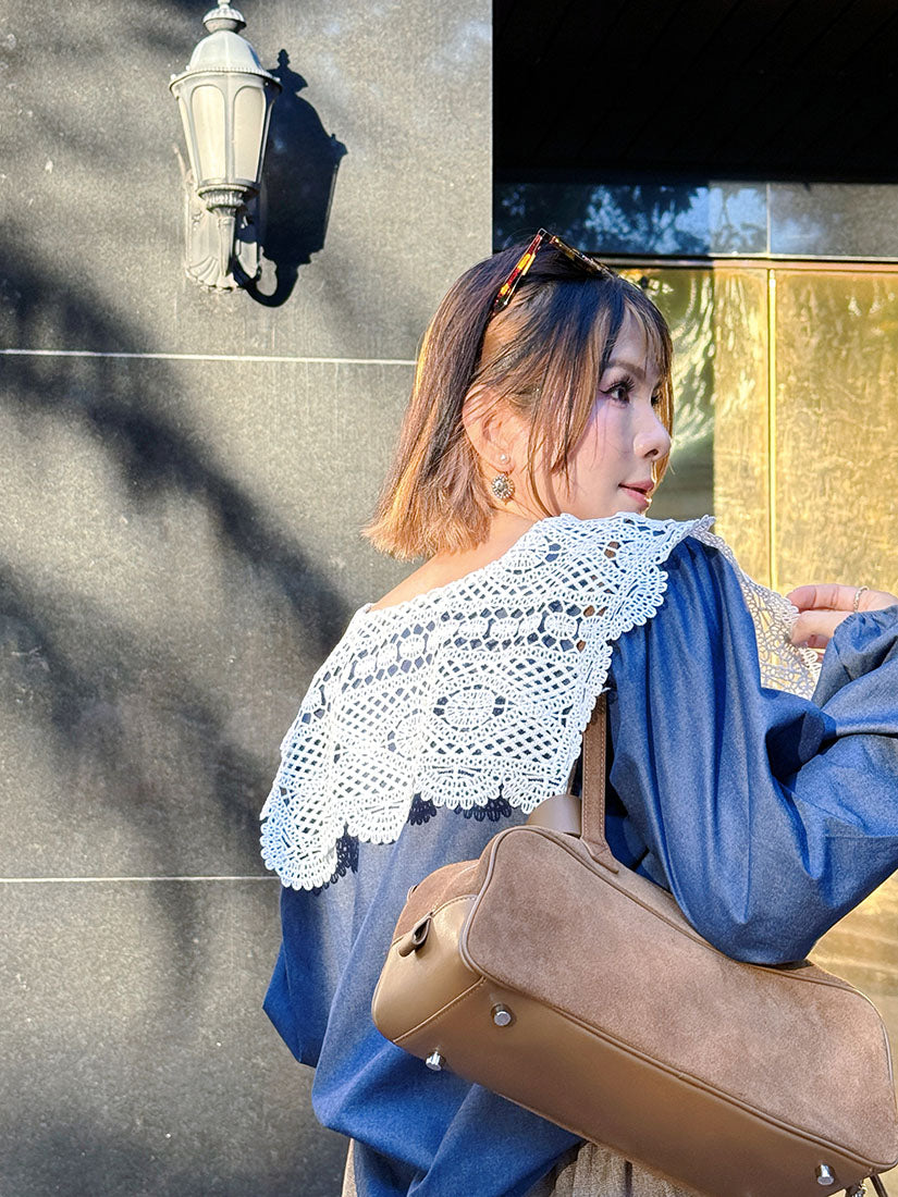 Lace Pilgrim Collar Top