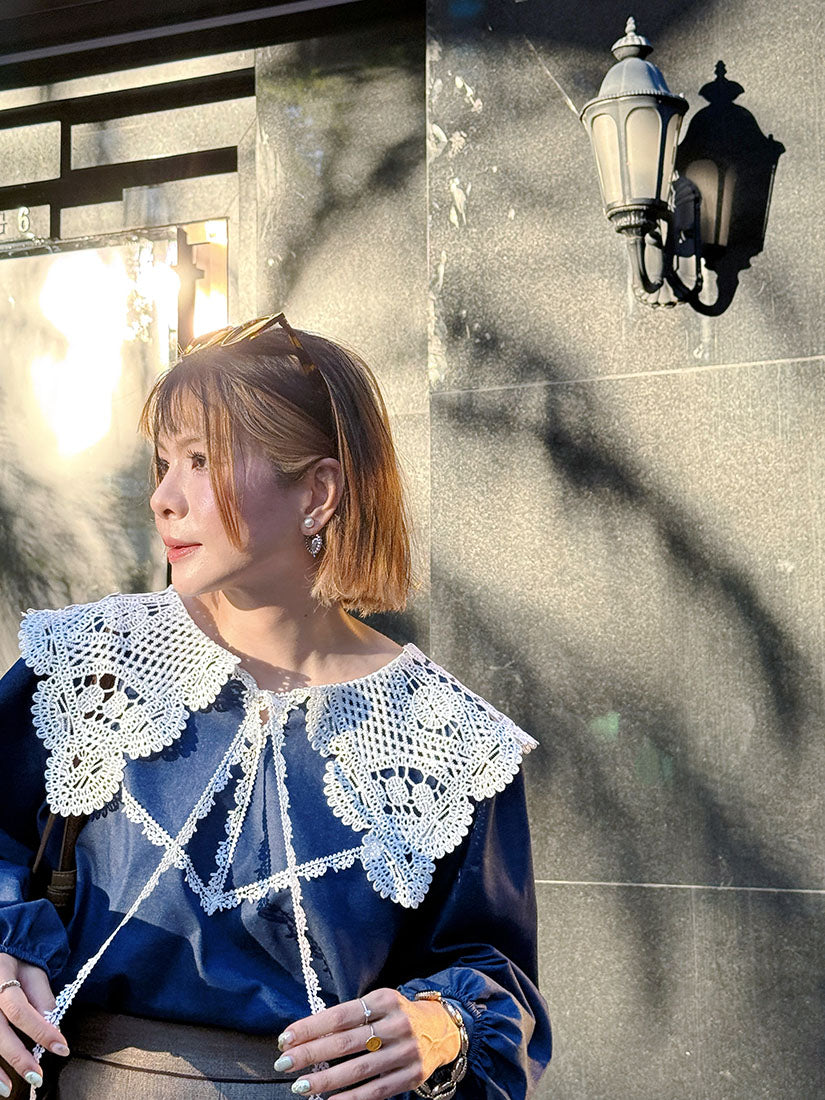Lace Pilgrim Collar Top