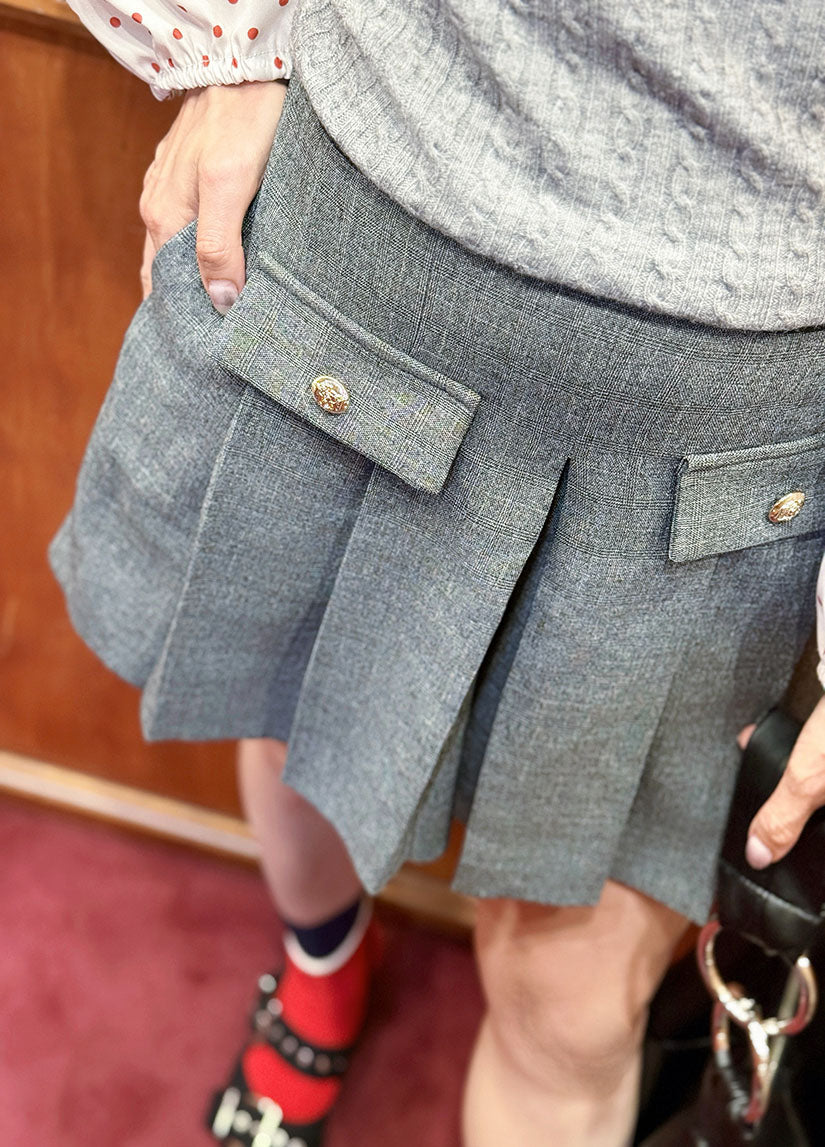 Pleated Glen Check Skort (2 Colours)