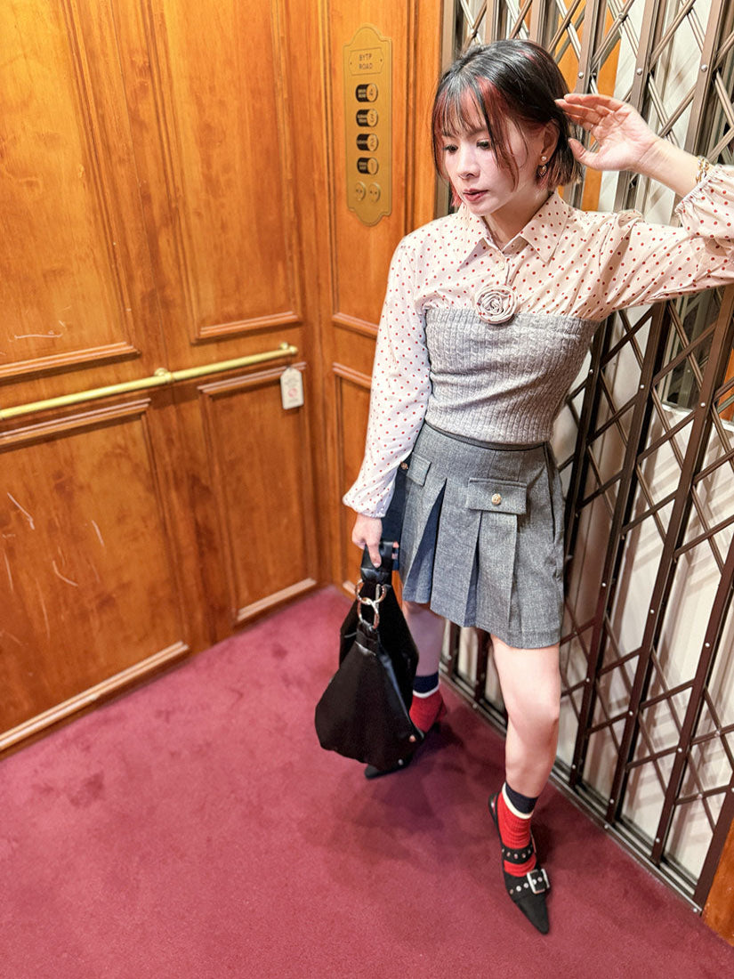 Pleated Glen Check Skort (2 Colours)