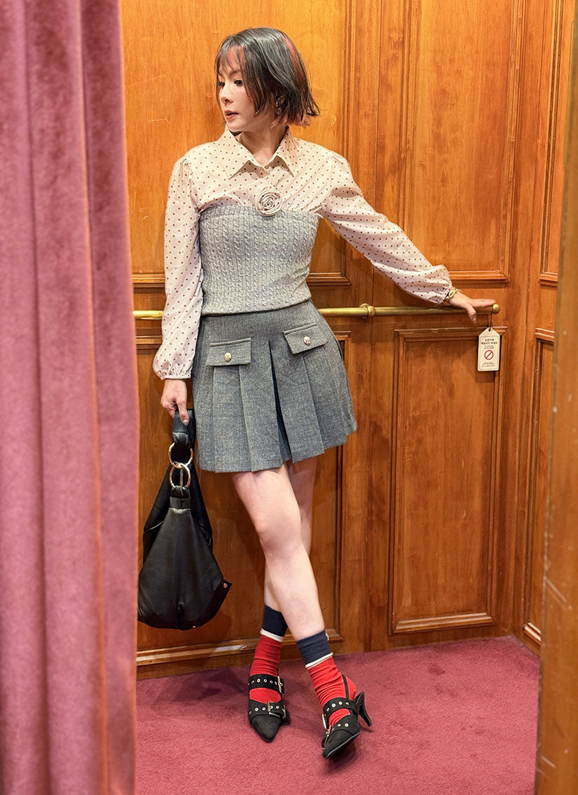 Pleated Glen Check Skort (2 Colours)