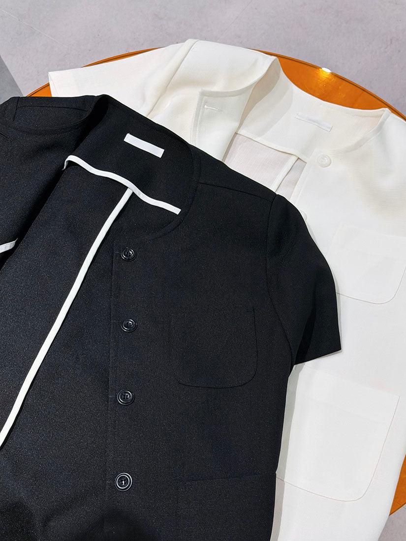 Short Sleeve Pocket Blazer (2 Colours)