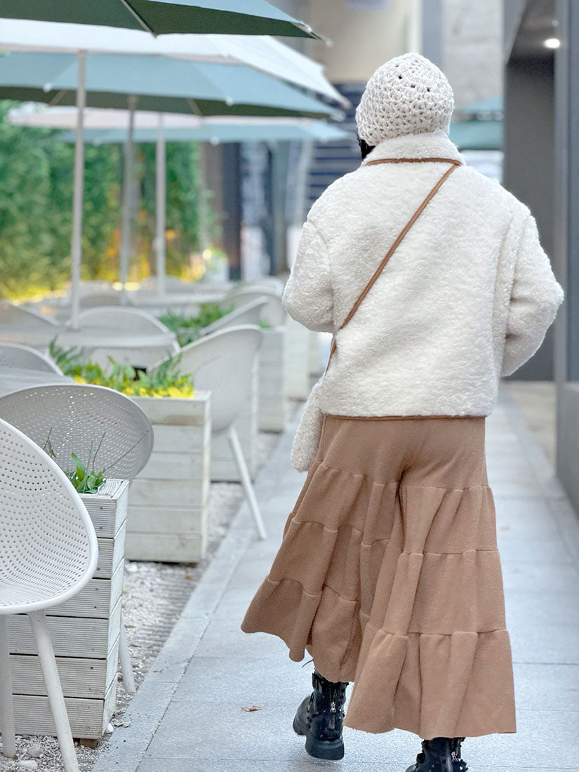 Shearling Jacket with Mini bag