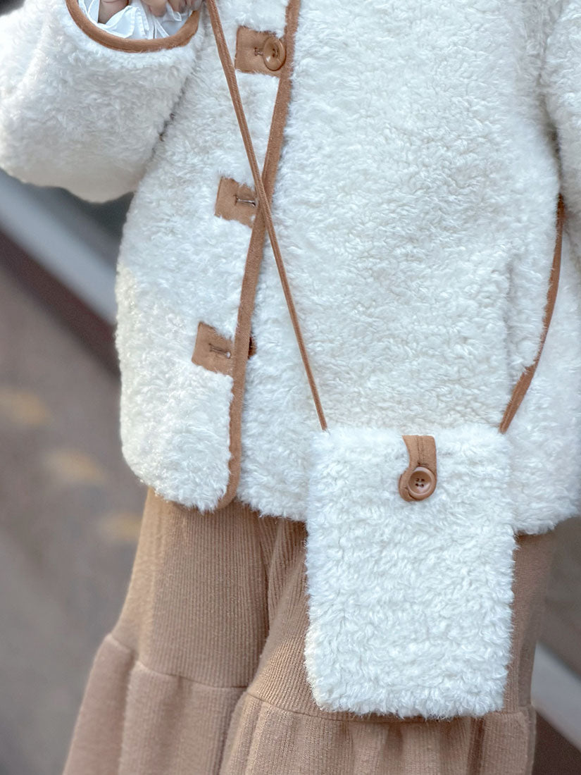 Shearling Jacket with Mini bag