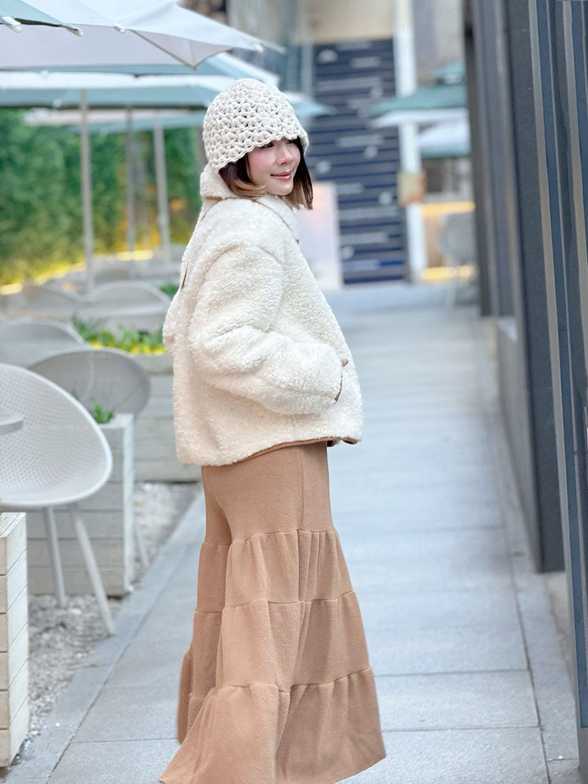 Shearling Jacket with Mini bag