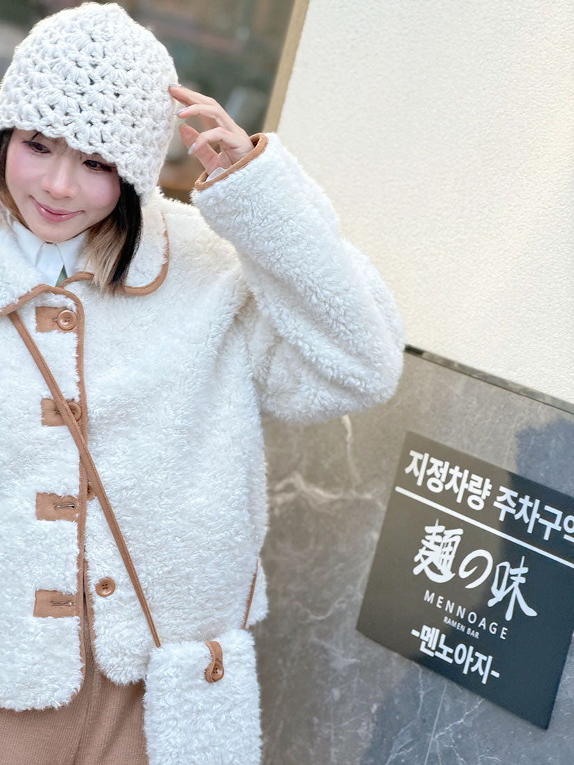 Shearling Jacket with Mini bag