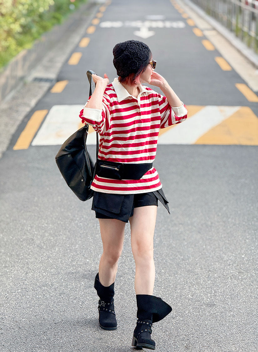 Layered Wrap Pocket Suede Shorts (2 Colours)