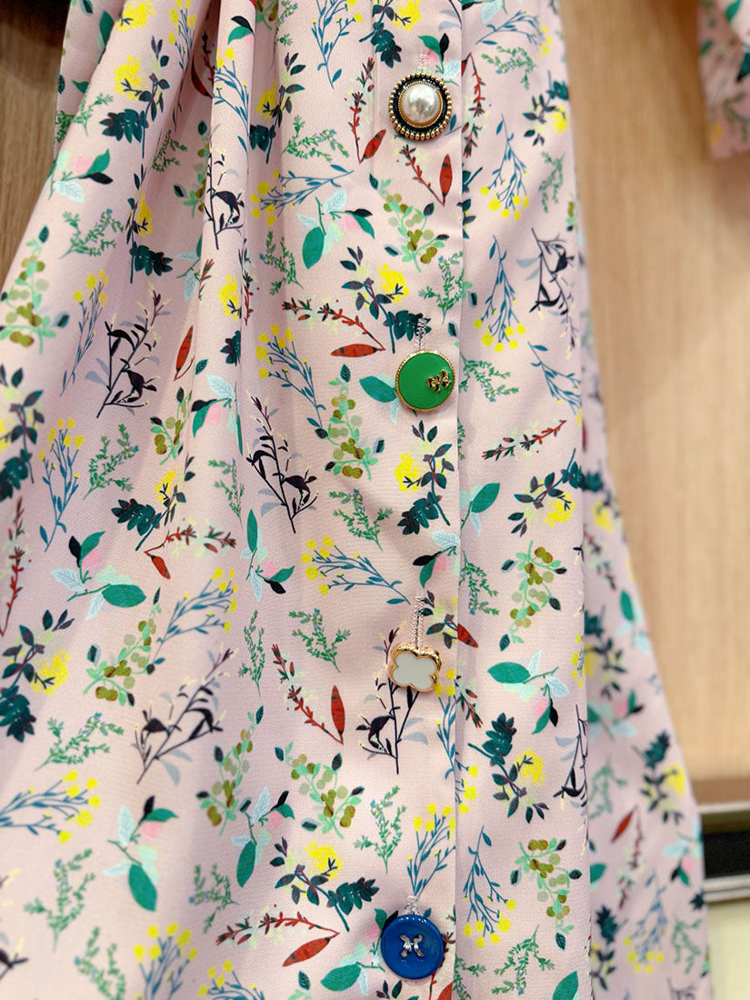 Tie Waist Floral Button Up Dress (2 Colours)
