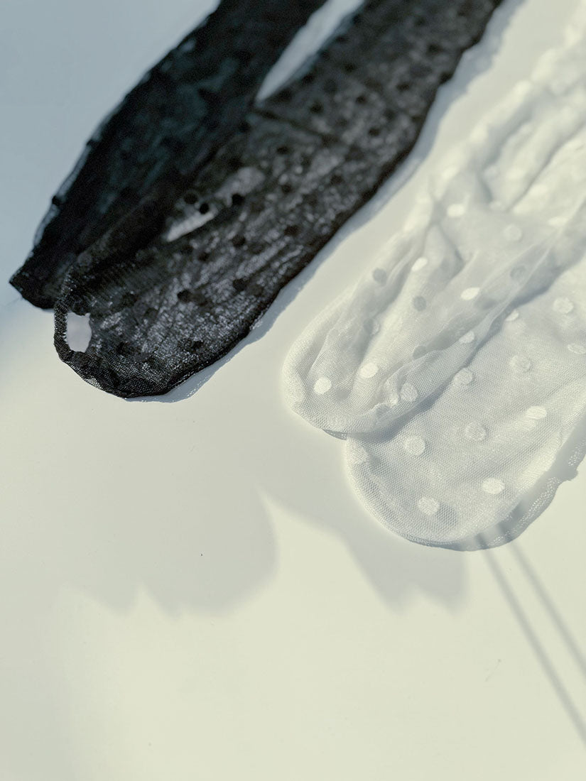 Polka Dot Mesh Socks Set