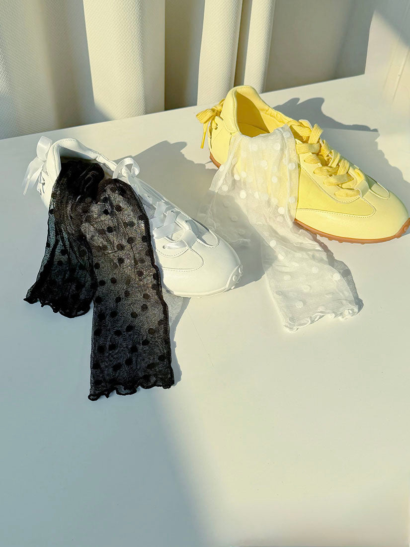 Polka Dot Mesh Socks Set