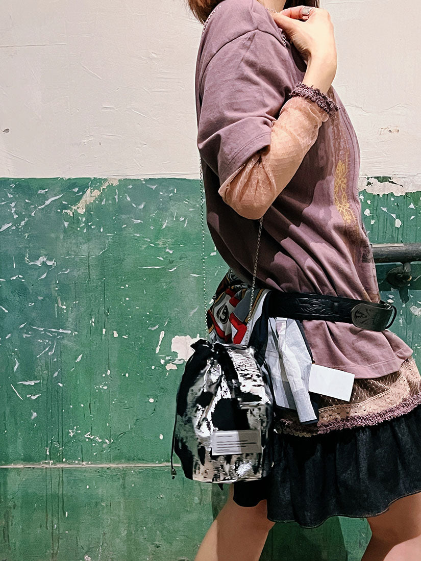 Metallic Paint Bucket Bag (2 Colours)