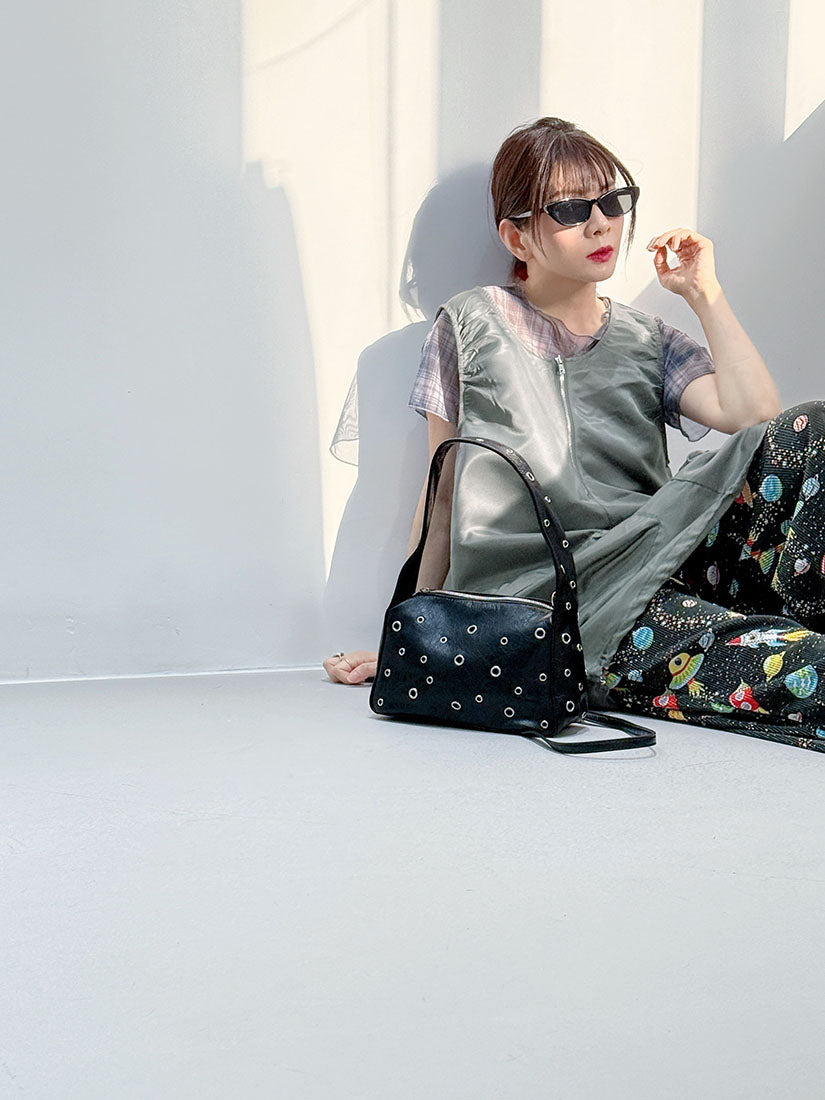 Space Print Pleated Wide Leg Pants (2 Colours)
