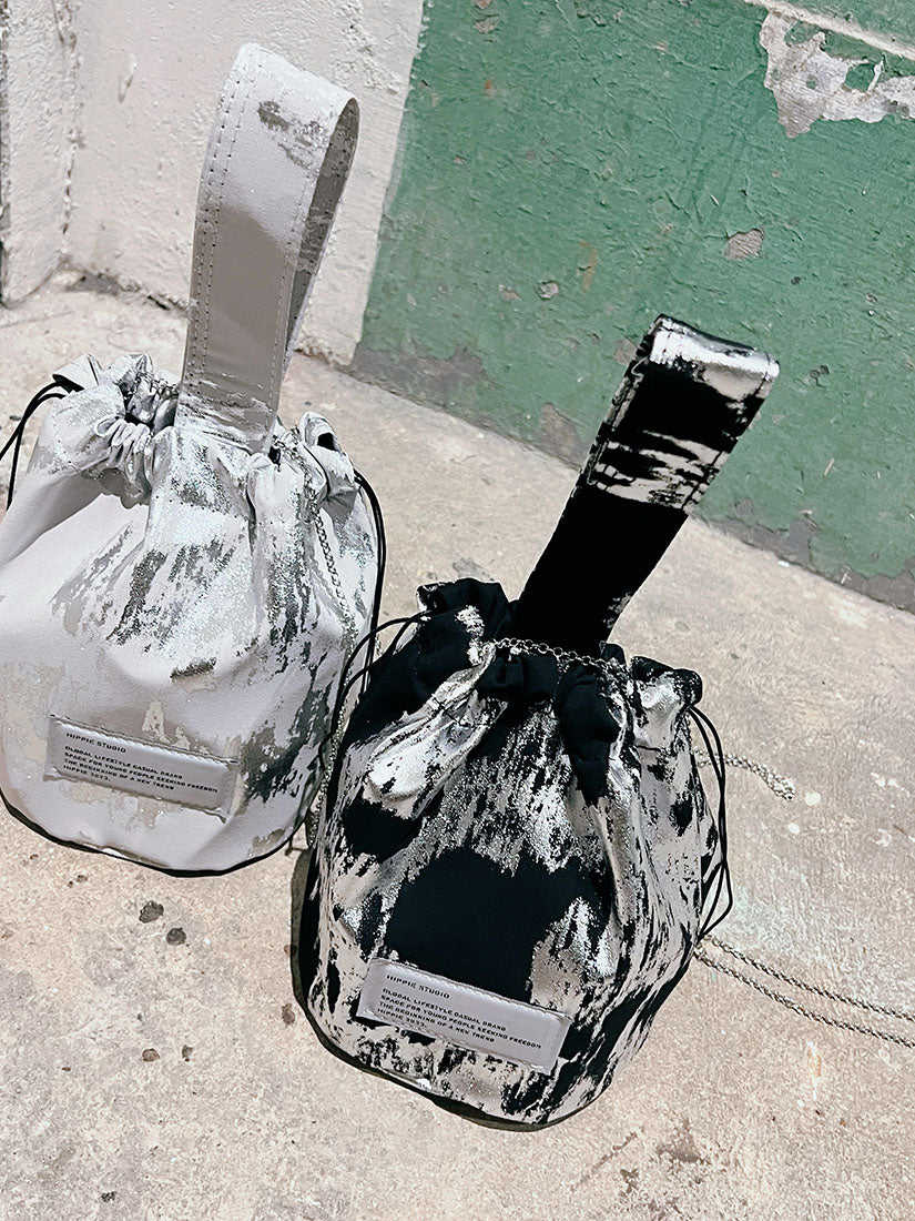 Metallic Paint Bucket Bag (2 Colours)